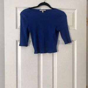 Express quarter sleeve top in royal blue size M